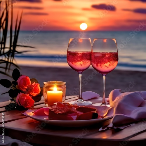 romantic dinner setting