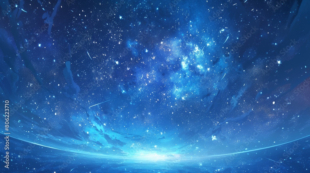 Outter space background with stars and big planet Outter space background with stars and big planet