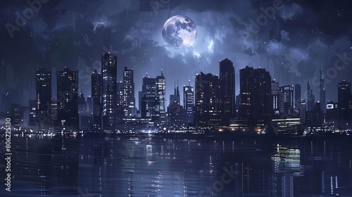 Night cityscape wallpaper