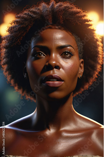 cinematic portrait of a black woman