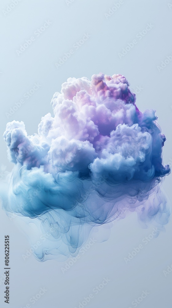 Fototapeta premium Colorful smoke on white background