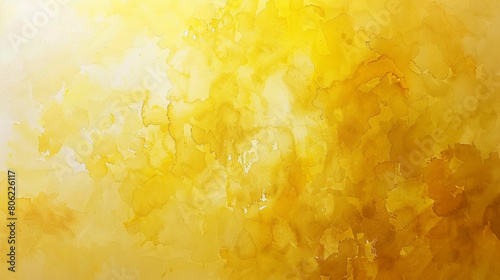 Abstract yellow watercolor background.Hand painted watercolor.