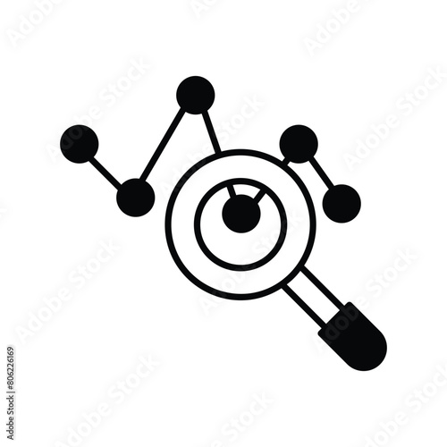 monitering icon with white background vector stock illustration