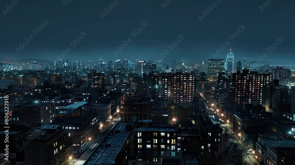 Night cityscape wallpaper