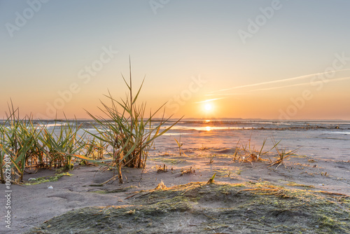 Sonnenaufgang im deutschen Wattenmeer