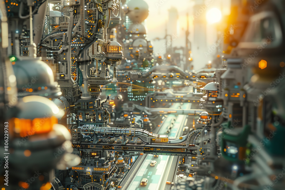 Transport your audience to a utopian future where nanotechnology reigns supreme Transport your audience to a utopian future where nanotechnology reigns supreme
