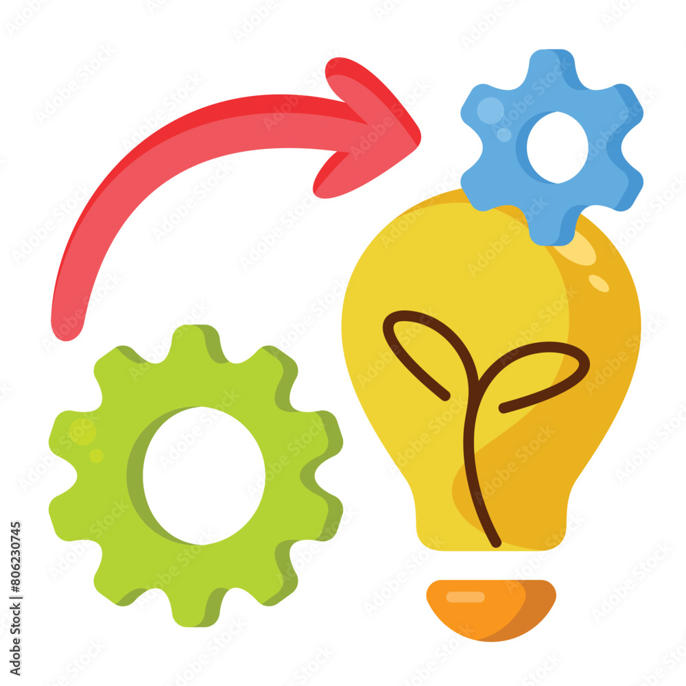Obraz premium Innovation Icon Flat color