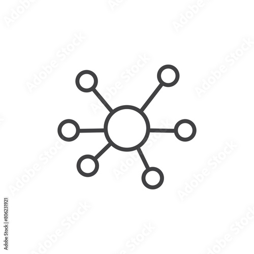 Teamwork Chart Icon Set. Social networking vector symbol. Collaboration and community connection sign.