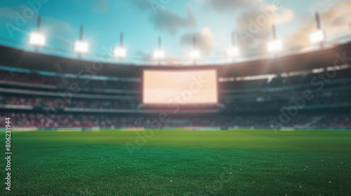 cricket stadium blurred background