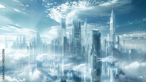 Presenting a futuristic city concept  envisioning urban development and technological advancement.
