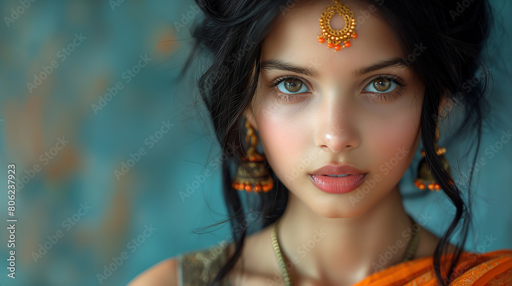Fototapeta premium portrait of a woman India
