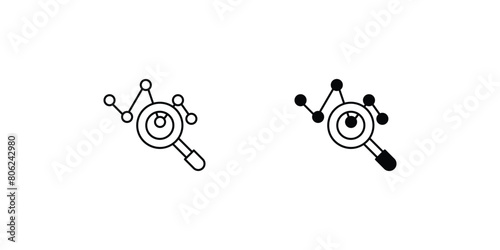 monitering icon with white background vector stock illustration