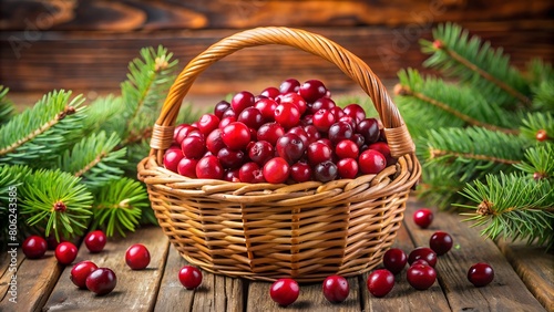 red berries in a basket