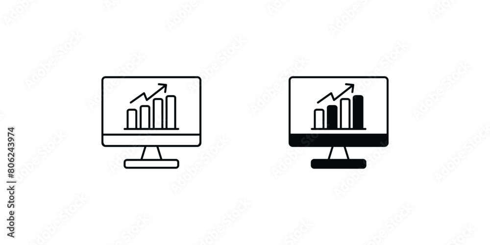 market research icon with white background vector stock illustration market research icon with white background vector stock illustration
