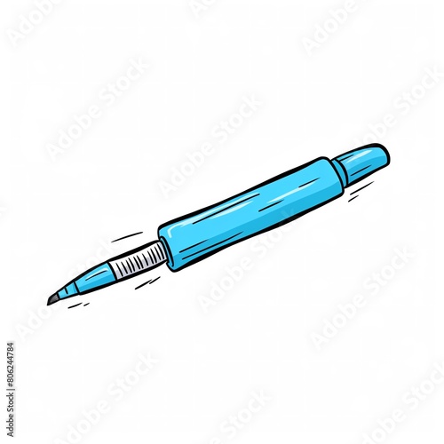 A watercolor of  Brush marker clipart, isolated on white background