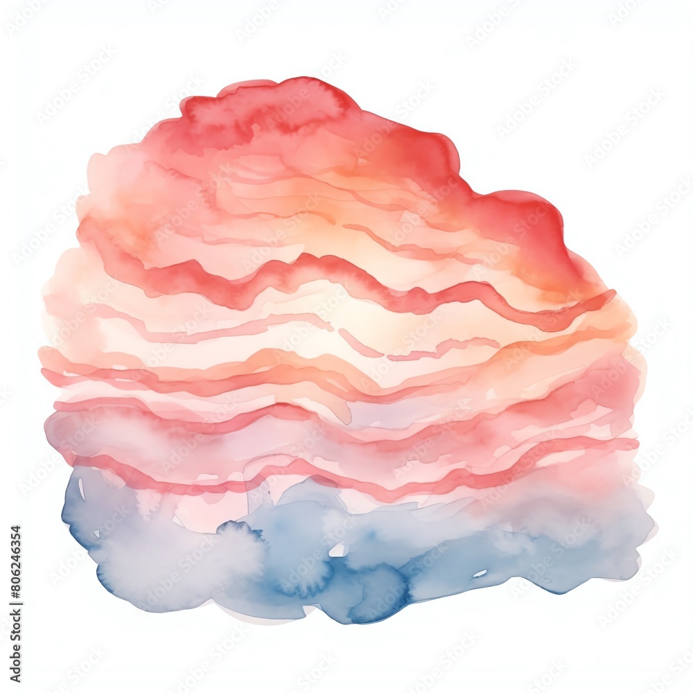 A watercolor of  Thermal layers clipart, isolated on white background