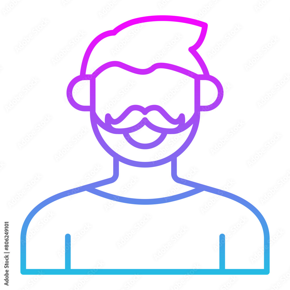 Fototapeta premium Facial hair Icon