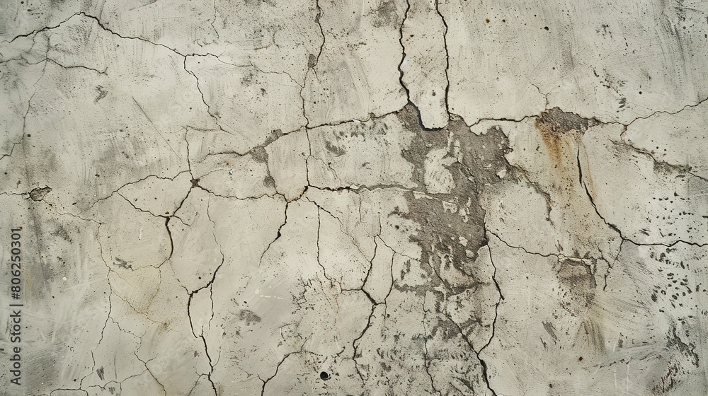 Obraz premium Industrial park, concrete flooring texture close-up, cracks and oil stains, daylight