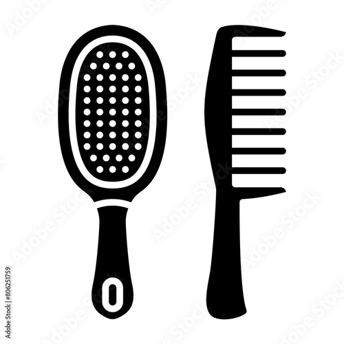 Hair brushes Icon