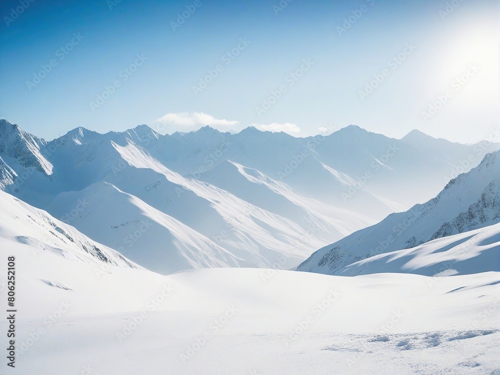 snow covered mountains