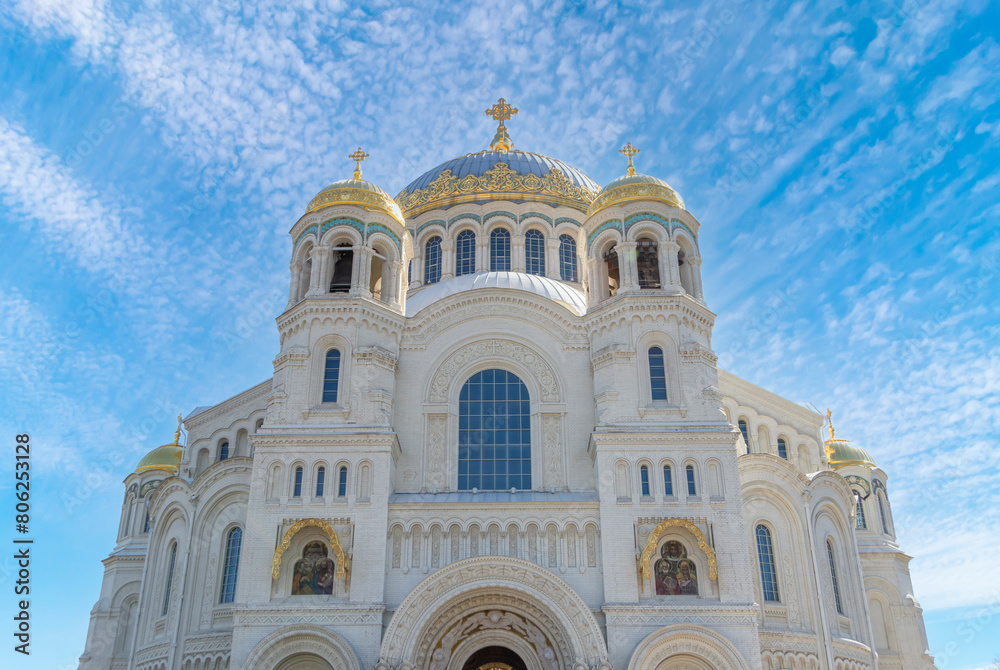 Naval cathedral of Saint Nicholas in Kronstadt, Saint Petersburg, Russia