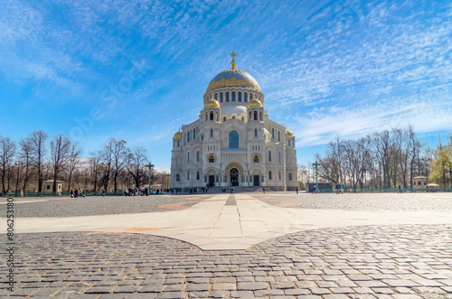 Naval cathedral of Saint Nicholas in Kronstadt, Saint Petersburg, Russia