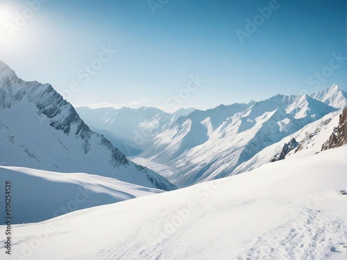 snow covered mountains