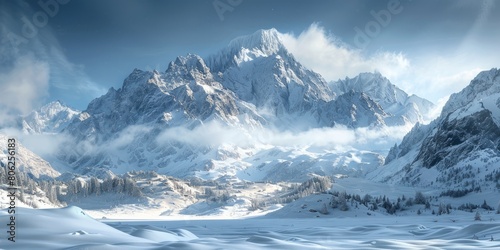 snowcovered winter mountain landscape © Павел Озарчук