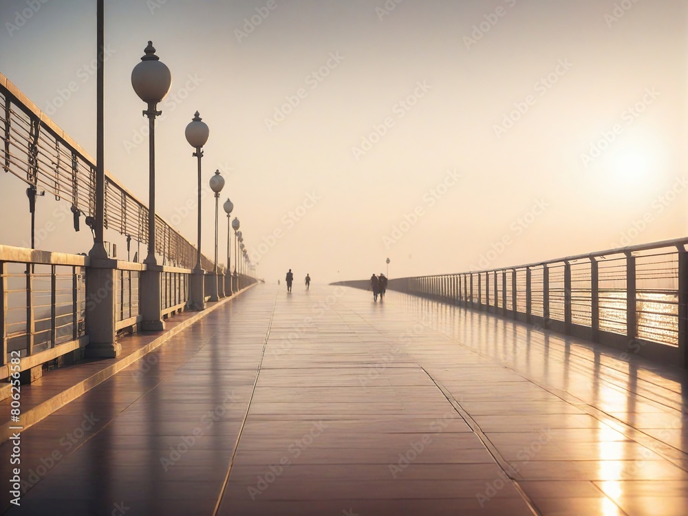 sunset on the pier