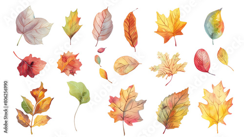 Background with colorful autumn leaves.