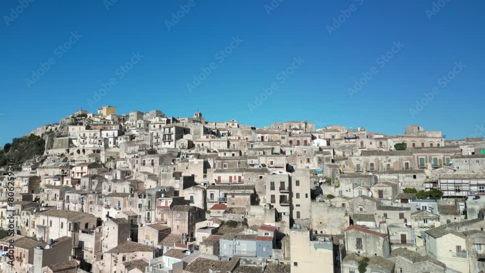 Bird's eye view of the city of Ragusa, on the island of Sicily Bird's eye view of the city of Ragusa, on the island of Sicily