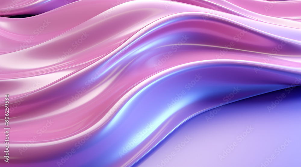 3D render, abstract colorful background with waves of liquid metal in pastel lavender and pastel pink colors, fluid shapes, fluid design 3D render, abstract colorful background with waves of liquid metal in pastel lavender and pastel pink colors, fluid shapes, fluid design
