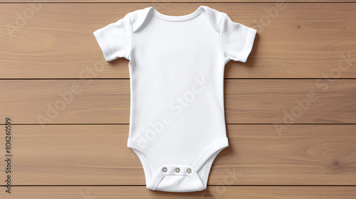 White baby bodysuit mock up, generative AI