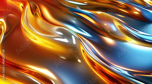 Dynamic abstract background with colorful, glowing lines in a wave-like pattern