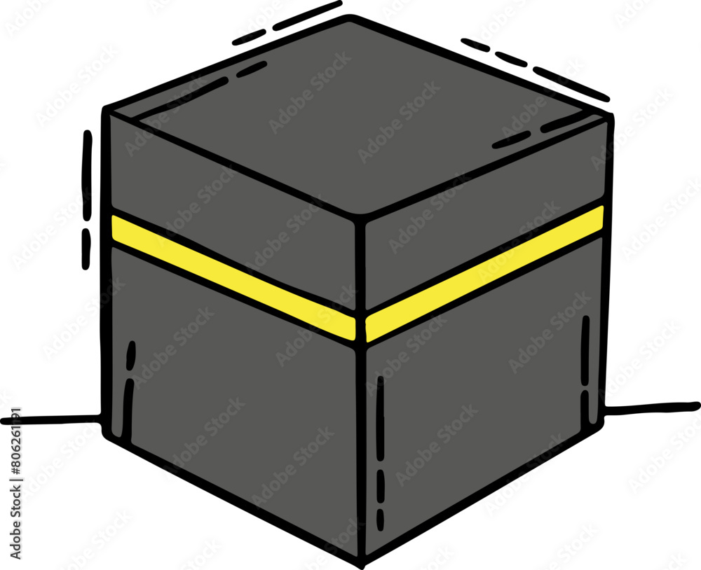 Kaabah doodle illustration Kaabah doodle illustration