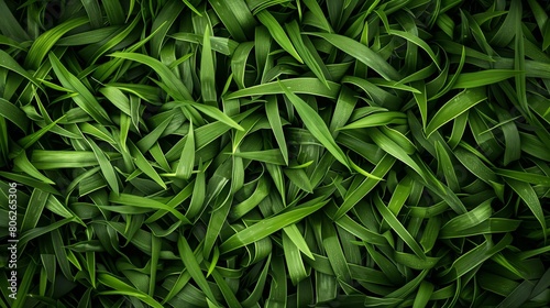texture of a field with a green grass AI generation. photo
