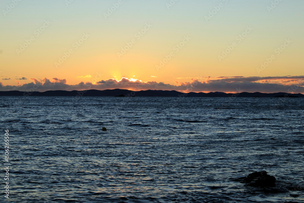 Obraz premium sundown near Murter, island Murter, Croatia