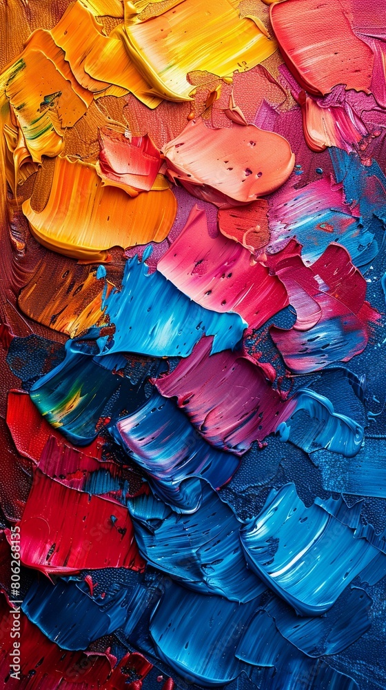 Naklejka premium Wallpaper art Explosions vibrant multicolored smoke create an otherworldly spectacle, smoke neon colorful swirling vibrant liquid colors twirling against inky darkness the background Generative Ai 