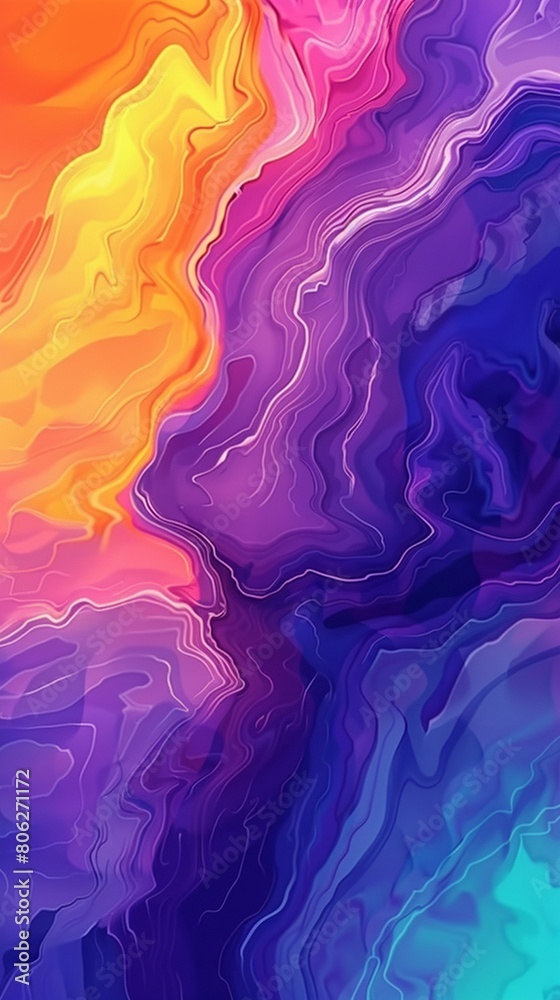 Fototapeta premium Wallpaper art Explosions vibrant multicolored smoke create an otherworldly spectacle, smoke neon colorful swirling vibrant liquid colors twirling against inky darkness the background Generative Ai 