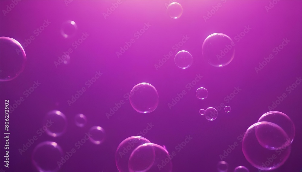Purple bubbles floating in liquid. Abstract background wallpaper 3d