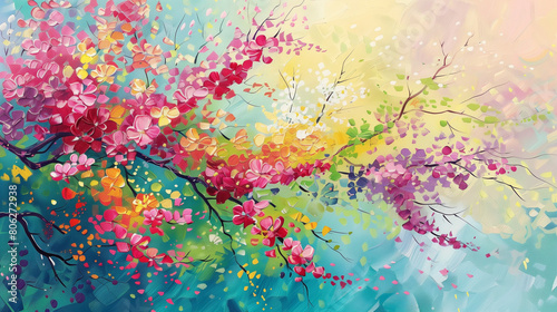 abstract colorful background with splashes