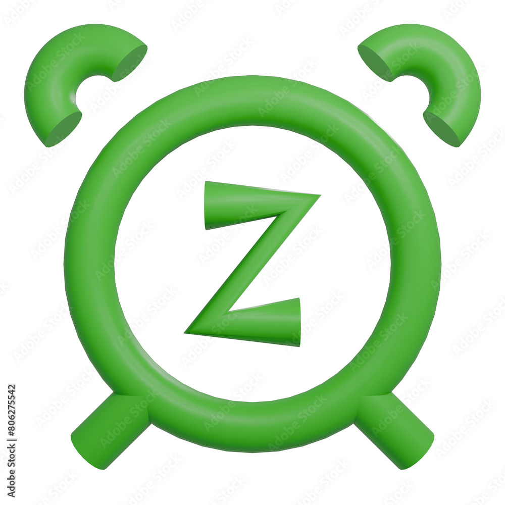 Green alarm snooze clock check icon 3D PNG symbolic Green alarm snooze clock check icon 3D PNG symbolic