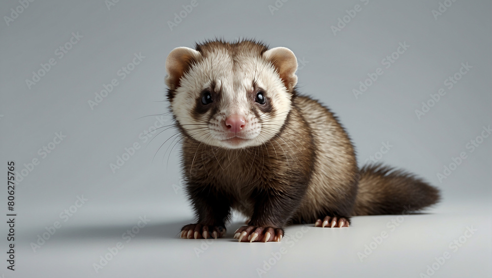 Ferret with closeup Ferret with closeup