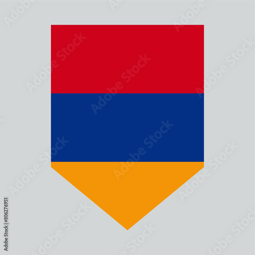 Free Download Armenia flag in Shield Shape - GFXLoad
