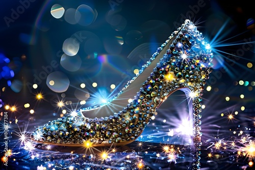 Sparkling Rhinestones Adorned Shoes Shimmer with Every Step photo