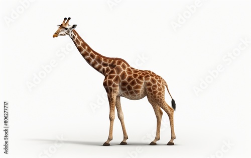 Giraffe on White