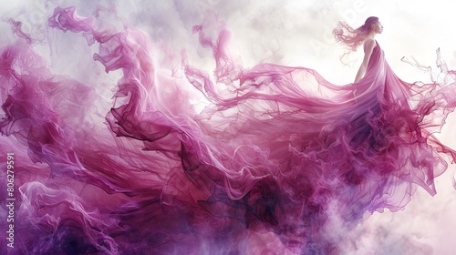 Magenta and pink abstract painting. photo
