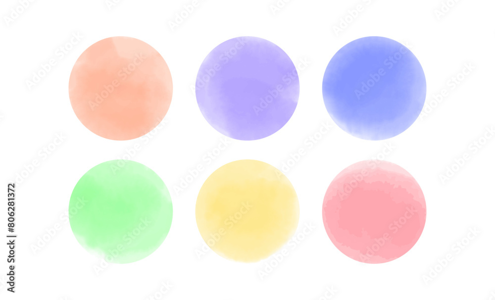 Fototapeta premium watercolor design elements. Set of multicolored watercolor dots