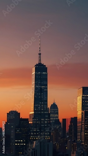 Looking directly up at the skyline of the financial district in central London - stock image