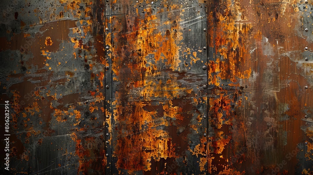 Fototapeta premium Rusty metal texture background. Rusty metal texture with a lot of paint.
